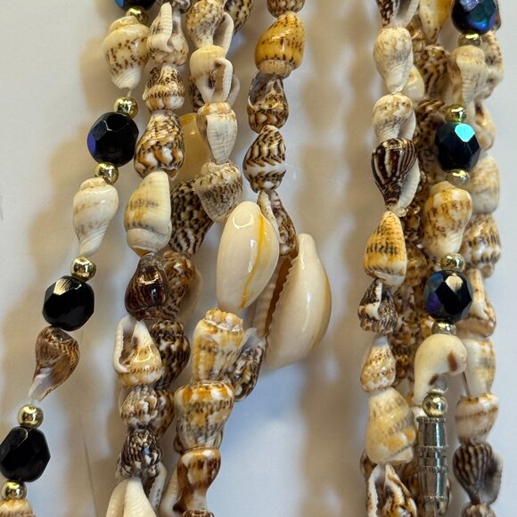 Vintage Shell Necklace Trio  3 Island Necklaces Surfer Beachcore Y2K Surfer Set - Picture 3 of 6